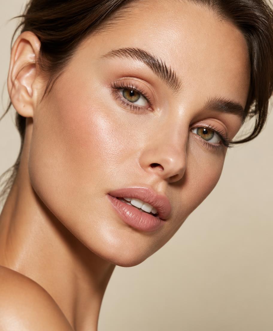 Resultado de tratamento facial com pele luminosa