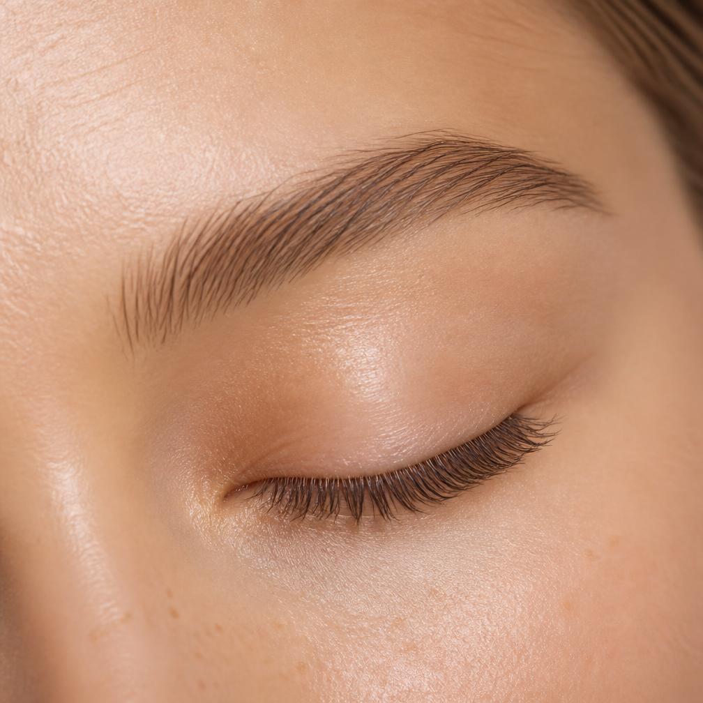 Resultado de lash lifting em cílios naturais