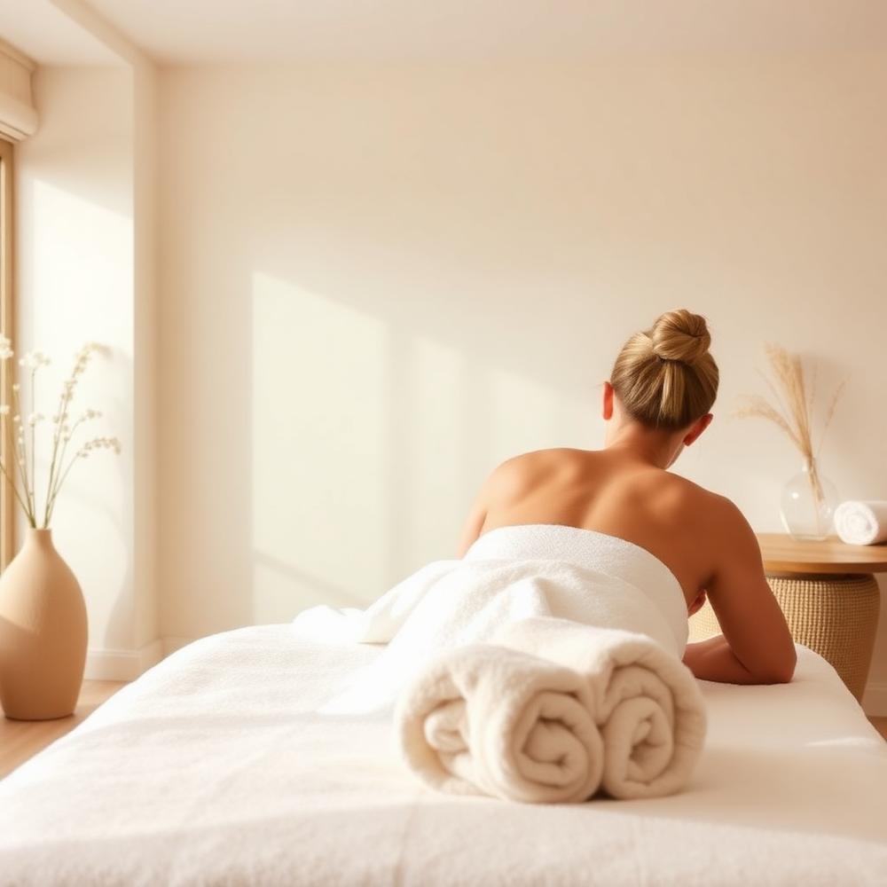 Sessão de massagem relaxante em ambiente sereno